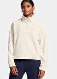 Beyaz Kadın Fermuarlı Yaka Normal Kalıp Sweatshirt 1387024-110 UA W Expanse Fleece HZ