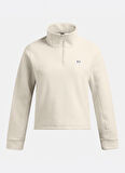 Beyaz Kadın Fermuarlı Yaka Normal Kalıp Sweatshirt 1387024-110 UA W Expanse Fleece HZ