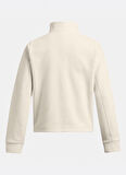 Beyaz Kadın Fermuarlı Yaka Normal Kalıp Sweatshirt 1387024-110 UA W Expanse Fleece HZ