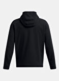 Siyah Erkek Kapüşon Yaka Normal Kalıp Sweatshirt 1387571-001 UA Expanse Fleece Hoodi