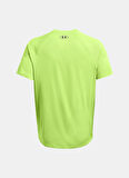Yeşil Erkek Yuvarlak Yaka Normal Kalıp T-Shirt 1382796-304 UA Tech Textured SS