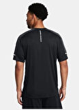 Siyah Erkek Yuvarlak Yaka Normal Kalıp T-Shirt 1385976-001 UA Tech Utility SS