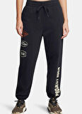 Under Armour Siyah Kadın Normal Düz Eşofman Altı 1386445-001 Pjt Rck HWT Pnt Tools