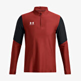 Under Armour Challenger Pro 1/4 Zip Erkek Kırmızı Futbol Üstü