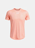 Turuncu Erkek Yuvarlak Yaka Normal Kalıp Baskılı T-Shirt 1381050-897 UA M's Ch. Pro Train SS