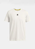 Beyaz Erkek Yuvarlak Yaka Normal Kalıp T-Shirt 1387107-114 Curry Hvyweight Logo Te