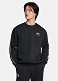1389357-001 UA Icon Fleece Crew Tap Yuvarlak Yaka Fitted Siyah Erkek Sweatshirt