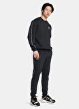 1389357-001 UA Icon Fleece Crew Tap Yuvarlak Yaka Fitted Siyah Erkek Sweatshirt