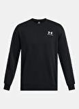 1389357-001 UA Icon Fleece Crew Tap Yuvarlak Yaka Fitted Siyah Erkek Sweatshirt
