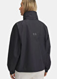 Under Armour 1388822-016-UA Cloudstrike Anorak Gri Dik Yaka Normal Düz Kadın Yağmurluk
