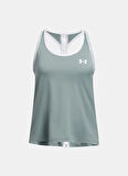 Under Armour Düz Haki Kız Çocuk Atlet 1363374-348-Tech Knockout Tank