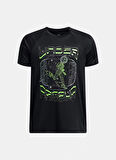 Under Armour Baskılı Siyah Kız Çocuk T-Shirt 1389974-001-UA B TECH GAME DAY SS