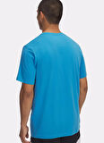 1390188-452 UA M 60/40s Hoops Net S Yuvarlak Yaka Loose Fit Baskılı Mavi Erkek T-Shirt
