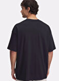 1390190-001 UA M HWT Hoops Hoopnoti Siyah Yuvarlak Yaka Loose Fit Baskılı Erkek T-Shirt