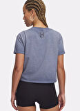 Under Armour 1389568-044 UA Run 96 Graphic SS Gri Yuvarlak Yaka Loose Fit Baskılı Kadın T-Shirt