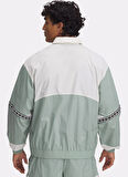 1387923-348 UA M's 96 Terrace Drill Fermuarlı Yaka Loose Fit Yeşil Erkek Sweatshirt