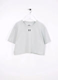Under Armour Düz Haki Kız Çocuk T-Shirt 1389755-377-UA Rival SS