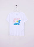 Under Armour Baskılı Beyaz Kız Çocuk T-Shirt 1389765-100-UA Bubble Wordmark SS