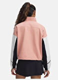 1374889-696 Ua Unstoppable Jacket Pembe Dik Yaka Loose Fit Kadın Zip Ceket