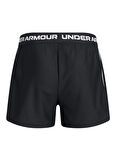 Under Armour Lastikli Bel Dar Siyah Kız Çocuk Şort 1390075-002-G Tech Play Up Short