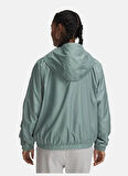 1382698-348 UA Rival Sport Windbrea Yeşil Fermuarlı Loose Fit Kadın Rüzgarlık