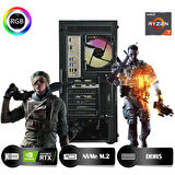 HYPER ROCKET Peak HRA323050 Ryzen 7 8700F 32GB Ram 1TB Nvme M.2 SSD RTX3050 8GB Masaüstü Oyuncu Bilgisayarı
