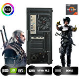 HYPER ROCKET Peak HRA323050 Ryzen 7 8700F 32GB Ram 1TB Nvme M.2 SSD RTX3050 8GB Masaüstü Oyuncu Bilgisayarı