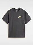 Vans VN000K42EBA1-Brush Script LOOSE SS Gri Yuvarlak Yaka Normal Düz Erkek T-Shirt