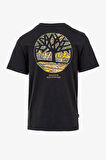 Timberland Illustrated Tree Logo Back Graphic  Erkek Siyah T-Shirt TB0A6DG50011