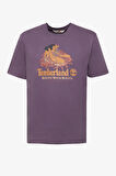 Timberland Front Boot Graphic  Erkek Mor T-Shirt TB0A6DJ1ENX1