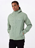 Timberland BENTON Waterproof Shell Jacket Yeşil Dik Yaka Normal Düz Erkek Yağmurluk