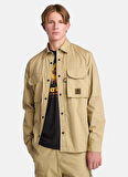 Timberland Utility Overshirt Bej Düz Erkek Gömlek