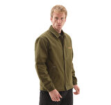 B0A5N463021-R Timberland Washed Duck Canvas Insulated Coach Jacke Erkek Ceket Yeşil