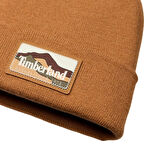 B0A663T2311-R Timberland Mountain Patch Beanie Erkek Kahve