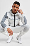 Nike Nsw Clup Air Max Hoodie Erkek Beyaz-Gri Spor Ceket 