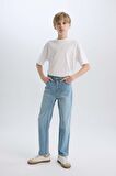 DeFacto Erkek Çocuk Straight Fit Düz Paça Cepli Basic Düz Jean Pantolon C3697A824WNNM39