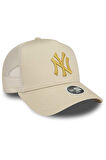 New Era Wmns Metallic Trucker Neyyan  Stnmtg Şapka Bej