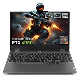 Lenovo LOQ 15ARP9 83JC00CRTR AMD Ryzen 7-7435HS 12GB DDR5 1TB SSD RTX4050 6GB 15.6 inç 144Hz Full HD FreeDos Gaming Laptop