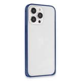 Joko  İphone 15 Pro Metal Bumper Mat Kapak - Lacivert