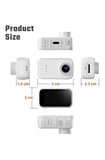 F2 2k 1080p Parmak Kamera 130° Geniş Açı Ips Ekranlı 25g Mini Taşınabilir Cep Kamerası Beyaz