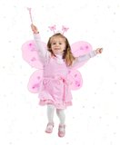 Pembe Kelebek Kız Seti – 50 cm Kelebek Kanadı, Taç ve Asa