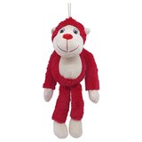 Peluş Maymun 40 cm - Yumuşak Peluş - G5501 - Kırmızı - 1 ADET