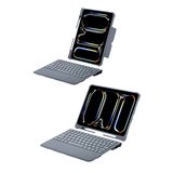 T5510d İpad Pro 13 (2024) Kılıf Palermo Ledli Klyeli Standlı Tablet Kılıfı - Siyah