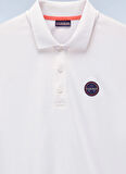 Napapijri NP0A4IDA2061-E-BADGE SUM Beyaz Relaxed Erkek T-Shirt