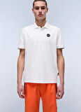 Napapijri NP0A4IDA2061-E-BADGE SUM Beyaz Relaxed Erkek T-Shirt