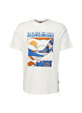 Napapijri NP0A4IE62061-S-VALDOR SS Beyaz Relaxed Erkek T-Shirt
