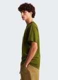 The North Face NF0A8GUXBRI1-MOUNTAIN LINE SLEEVE Yeşil Yuvarlak Yaka Regular Fit Baskılı Erkek T-Shirt