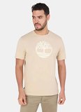 Timberland TB0A2C2RB881-KENNEBEC RIVER Te Bej Yuvarlak Yaka Normal Baskılı Erkek T-Shirt