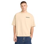 B0A5MQR2601-R Timberland Outdoor Photo Back Graphic Tee Erkek T-Shirt Krem