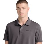 B0A679BW081-R Timberland Quıck-Dry Short Sleeve Polo Erkek T-Shirt Gri
